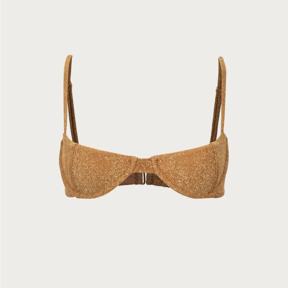 Gold Glitter Bikini Top